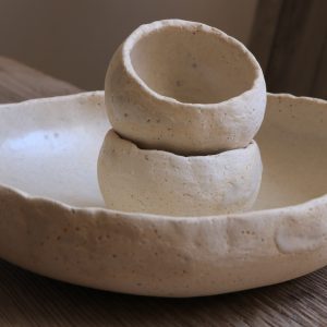 Set de 3 piezas Marfil - cerámica gres