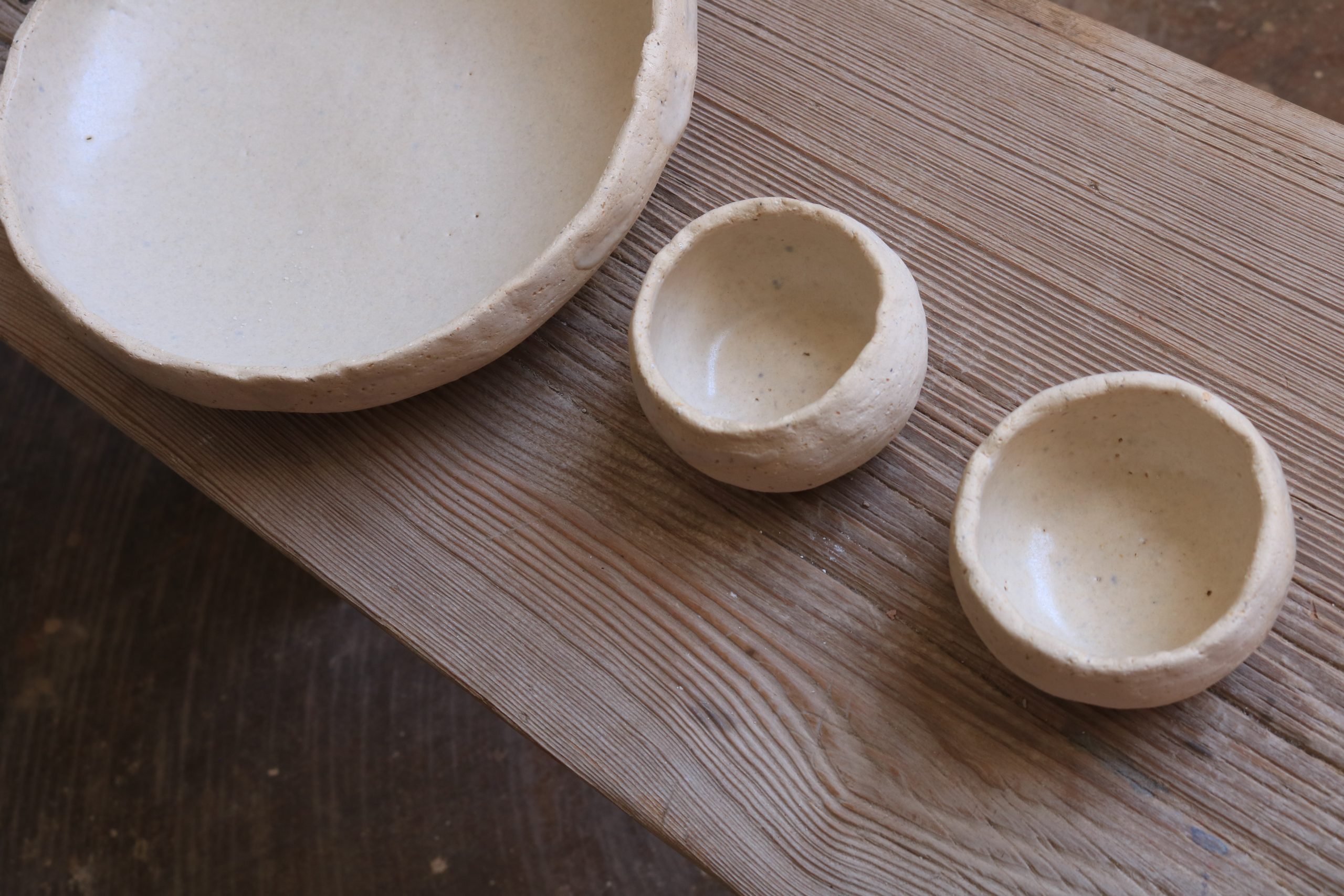 Set de 3 piezas Marfil - cerámica gres - Imagen 3