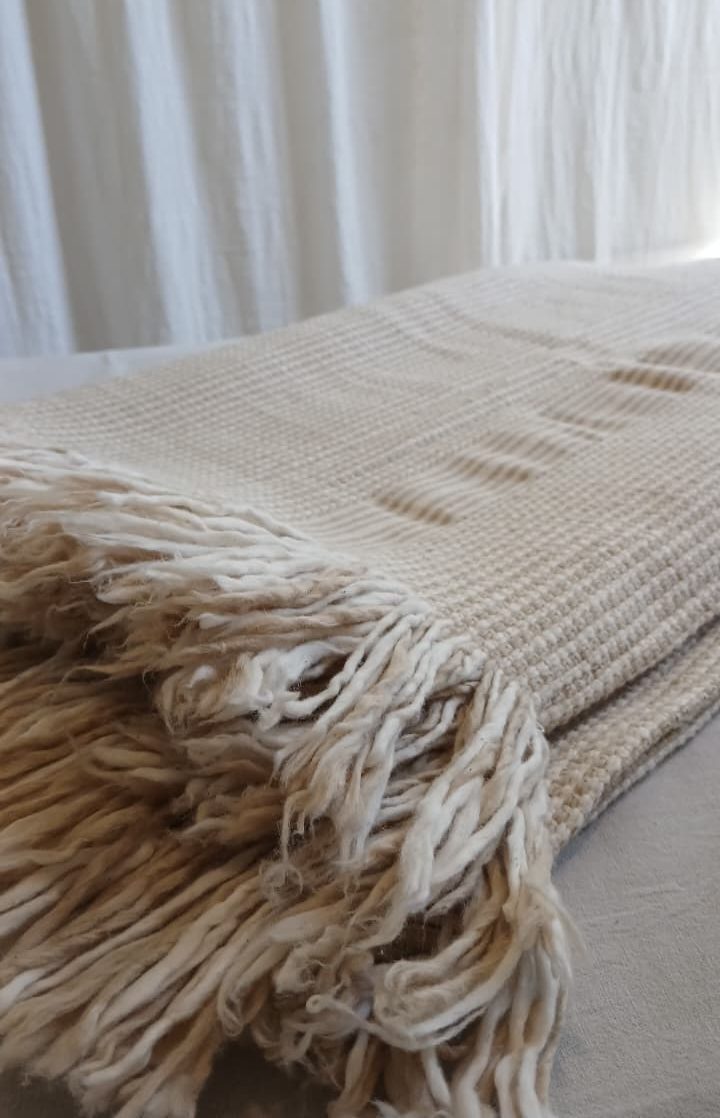 Manta Lana Beige - Imagen 4